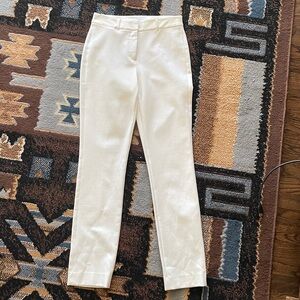 White House Black Market White Straight Leg Pants